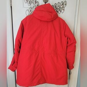 Lands' End Squall Insulated Parka Women's 1X Vibrant Red Water & Wind Proof EUC